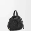Mini-bolsa redonda tipo cesto «Diamond» em pele de bezerro Mini-bolsa redonda tipo cesto «Diamond» em pele de bezerro
