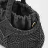 Mini-bolsa redonda tipo cesto «Diamond» em pele de bezerro Mini-bolsa redonda tipo cesto «Diamond» em pele de bezerro