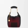 Mini-bolsa «Squeeze» em couro com contas Mini-bolsa «Squeeze» em couro com contas