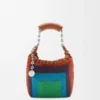 Mini-bolsa «Squeeze» em couro com contas Mini-bolsa «Squeeze» em couro com contas