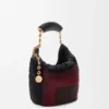 Mini-bolsa «Squeeze» em couro com contas Mini-bolsa «Squeeze» em couro com contas