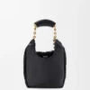 Mini-bolsa «Squeeze» em couro com contas Mini-bolsa «Squeeze» em couro com contas