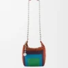 Mini-bolsa «Squeeze» em couro com contas Mini-bolsa «Squeeze» em couro com contas