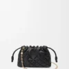 Mini-Flamenco Purse em pele de bezerro napa franzida Mini-Flamenco Purse em pele de bezerro napa franzida