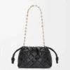 Mini-Flamenco Purse em pele de bezerro napa franzida Mini-Flamenco Purse em pele de bezerro napa franzida