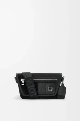Mini Flex Messenger em lona e camurça