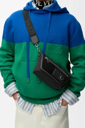 Mini Flex Messenger em lona e camurça