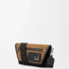 Mini Flex Messenger em lona e camurça Mini Flex Messenger em lona e camurça