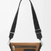 Mini Flex Messenger em lona e camurça Mini Flex Messenger em lona e camurça