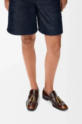 Mocassim Edge em pele de bezerro escovada
