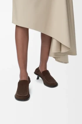 Mocassim Flex em pele de bezerro camurçada