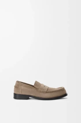 Mocassins Bobine em pele de bezerro camurça
