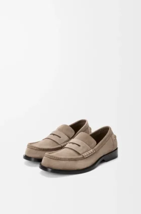 Mocassins Bobine em pele de bezerro camurça