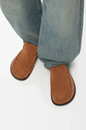 Mocassins Flex em camurça