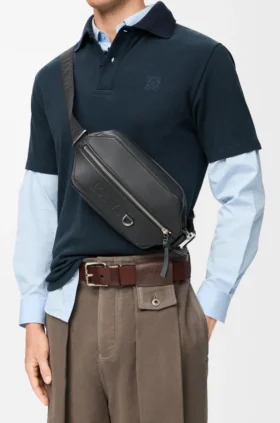 Mochila conversível em pele de bezerro clássica
