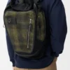 Mochila Flex Roll-Top em lona e camurça escovada Mochila Flex Roll-Top em lona e camurça escovada