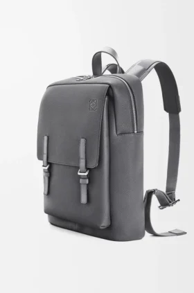 Mochila militar em pele de bezerro de grão suave