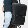 Mochila militar em pele de bezerro de grão suave Mochila militar em pele de bezerro de grão suave