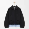 Parka com capuz em algodão