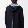 Parka com capuz em algodão e seda Parka com capuz em algodão e seda