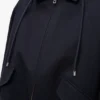 Parka com capuz em algodão e seda Parka com capuz em algodão e seda