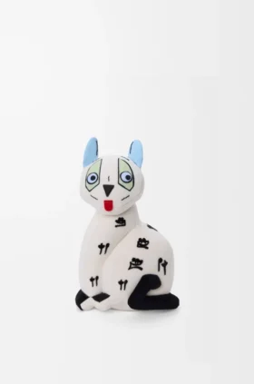 Peluche de gato em veludo de algodão