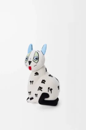 Peluche de gato em veludo de algodão