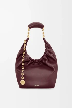 Pequena bolsa «Squeeze» em pele de borrego napa suave