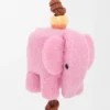 Pingente de elefante em feltro e pele de bezerro Pingente de elefante em feltro e pele de bezerro