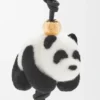 Pingente de panda em feltro e pele de bezerro Pingente de panda em feltro e pele de bezerro