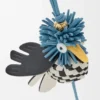 Pingente de poupa em pele de bezerro clássica Pingente de poupa em pele de bezerro clássica