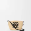 Pochette Eclipse em ráfia e pele de bezerro Pochette Eclipse em ráfia e pele de bezerro