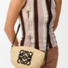 Pochette Eclipse em ráfia e pele de bezerro Pochette Eclipse em ráfia e pele de bezerro