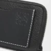 Porta-cartões e moedas em pele de bezerro granulada macia Porta-cartões e moedas em pele de bezerro granulada macia