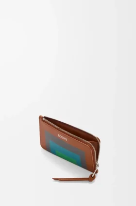 Porta-cartões e moedas em pele de bezerro napa
