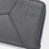 Porta-cartões e moedas Puzzle em pele de bezerro granulada e flexível Porta-cartões e moedas Puzzle em pele de bezerro granulada e flexível