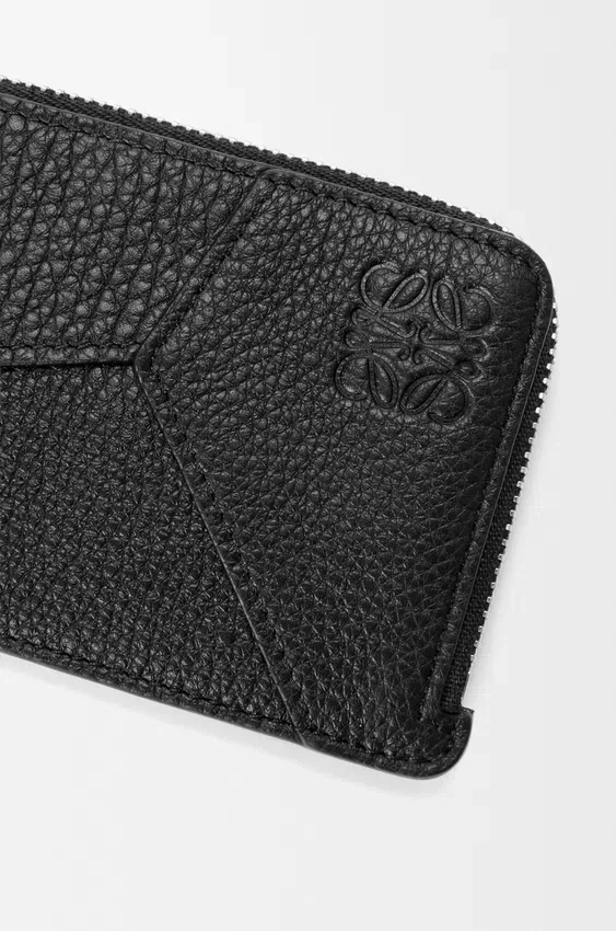 Porta-cartões e moedas Puzzle em pele de bezerro granulada e flexível Porta-cartões e moedas Puzzle em pele de bezerro granulada e flexível