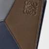 Porta-cartões Puzzle com duas dobras em pele de bezerro clássica Porta-cartões Puzzle com duas dobras em pele de bezerro clássica