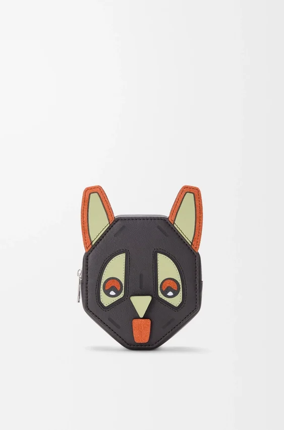 Porta-moedas «Futurist Cat» em pele de bezerro clássica Porta-moedas «Futurist Cat» em pele de bezerro clássica