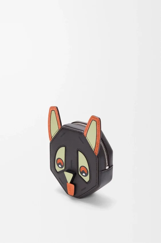 Porta-moedas «Futurist Cat» em pele de bezerro clássica Porta-moedas «Futurist Cat» em pele de bezerro clássica
