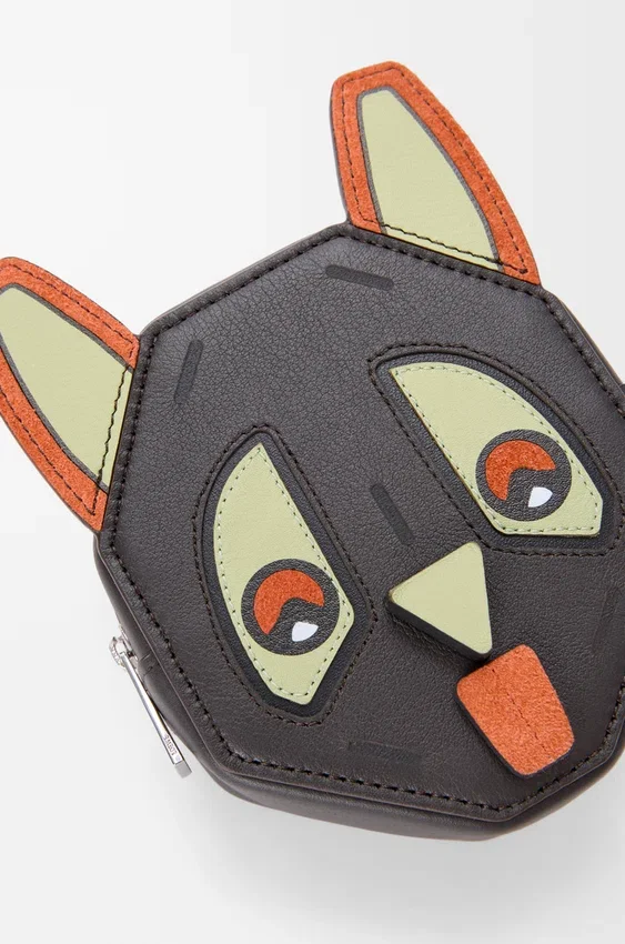 Porta-moedas «Futurist Cat» em pele de bezerro clássica Porta-moedas «Futurist Cat» em pele de bezerro clássica