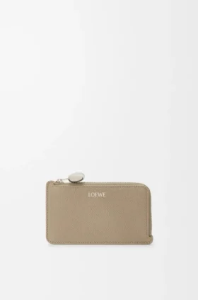 Porta-moedas «Pebble» em pele de bezerro com grão «Pebble»