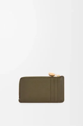 Porta-moedas «Pebble» em pele de bezerro com grão «Pebble»