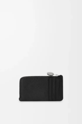 Porta-moedas «Pebble» em pele de bezerro com grão «Pebble»