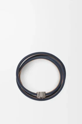 Pulseira Anagram Bombé Twist em pele de bezerro