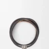Pulseira Anagram Bombé Twist em pele de bezerro Pulseira Anagram Bombé Twist em pele de bezerro