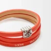 Pulseira Anagram Bombé Twist em pele de bezerro Pulseira Anagram Bombé Twist em pele de bezerro