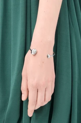 Pulseira «Anagram Pebble» em prata de lei