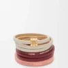 Pulseira dupla «Twist» em pele de bezerro Pulseira dupla «Twist» em pele de bezerro