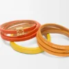 Pulseira dupla «Twist» em pele de bezerro Pulseira dupla «Twist» em pele de bezerro